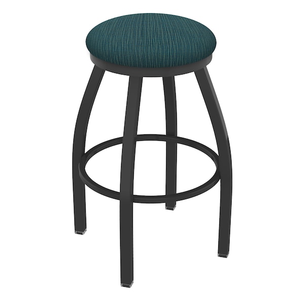 36" Swivel X-Tall Bar Stool, Pewter Finish, Graph Tidal Seat